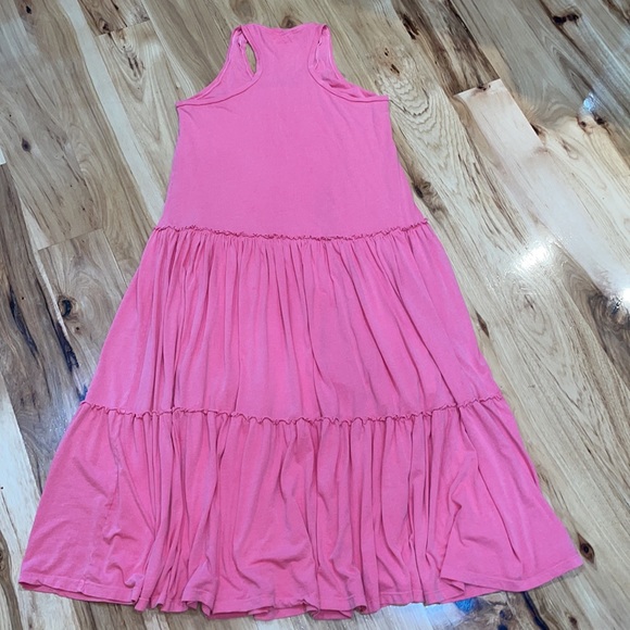 SUNDRY pink tiered Racerback tank maxi dress Sz medium lined anthropologie - Picture 8 of 8